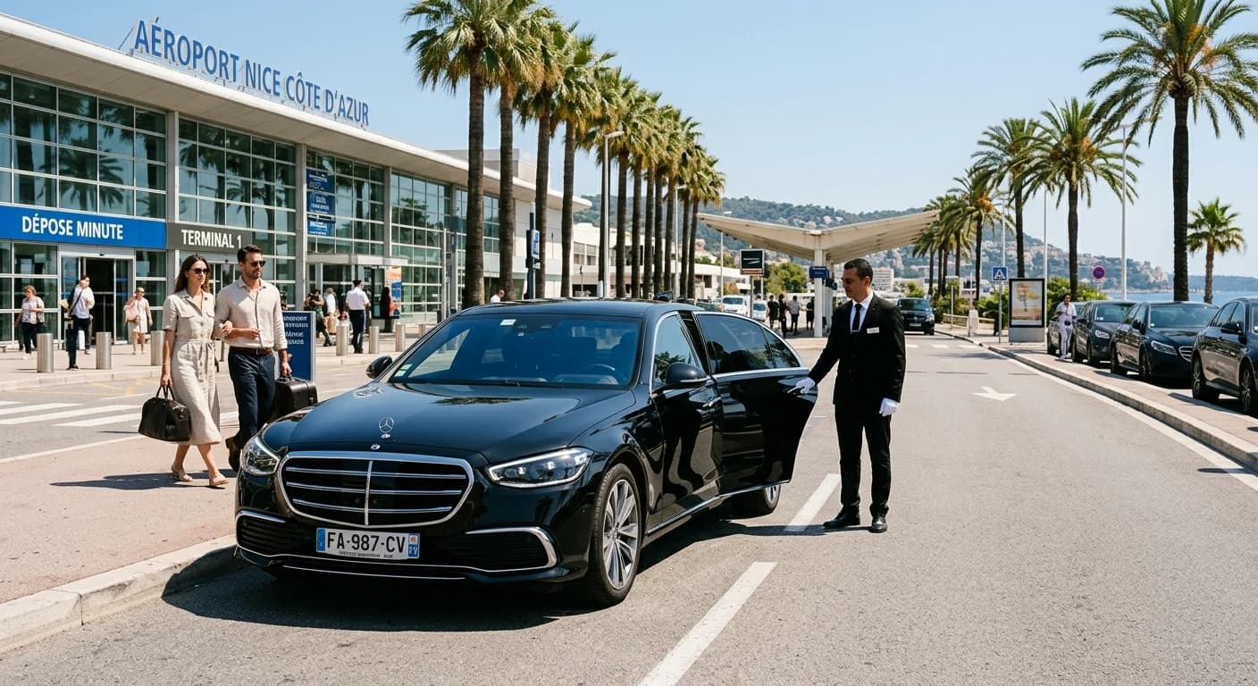 Chauffeur France Taxi à l'Aéroport Nice Côte d'Azur Terminal 1